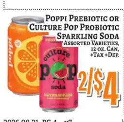 Trade Fair Supermarket Poppi Prebiotic Or Culture Pop Probiotic Sparkling Soda offer