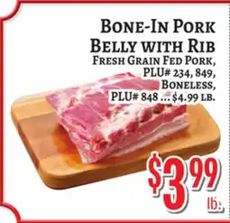 Trade Fair Supermarket BONE-IN PORK BELLY WITH RIB offer