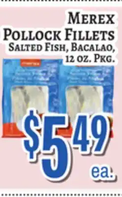 Trade Fair Supermarket MEREX POLLOCK FILLETS offer
