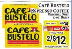 Trade Fair Supermarket CAFÉ BUSTELO Espresso Coffee offer
