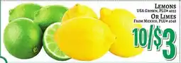 Trade Fair Supermarket LEMONS USA GROWN, PLUM 4053 OR LIMES FROM MEXICO, PLUM 4048 offer