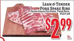 Trade Fair Supermarket LEAN & TENDER PORK SPARE RIBS offer
