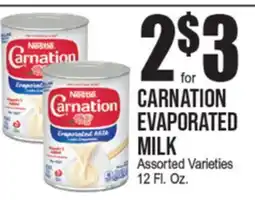 Extra Supermarket CARINATION EVAPORATED MILK offer