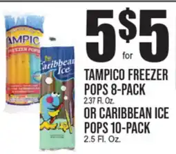 Extra Supermarket TAMPICO FREEZER POPS 8-PACK OR CARIBBEAN ICE POPS 10-PACK offer