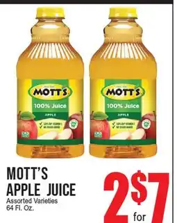 Extra Supermarket MOTT'S APPLE JUICE offer