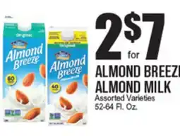 Extra Supermarket ALMOND BREEZE ALMOND MILK offer