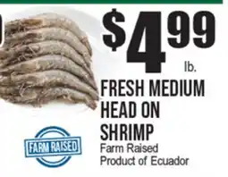 Extra Supermarket FRESH MEDIUM HEAD ON SHRIMP offer