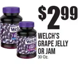 Extra Supermarket WELCH'S GRAPE JELLY OR JAM offer