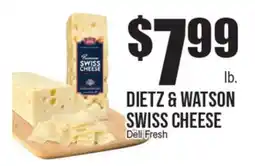 Extra Supermarket DIETZ & WATSON SWISS CHEESE offer