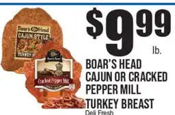 Extra Supermarket BOAR'S HEAD CAJUN OR CRACKED PEPPER MILL TURKEY BREAST offer
