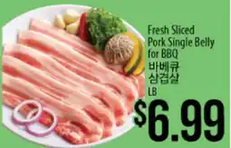 Hmart Fresh Sliced Pork Single Belly for BBQ offer