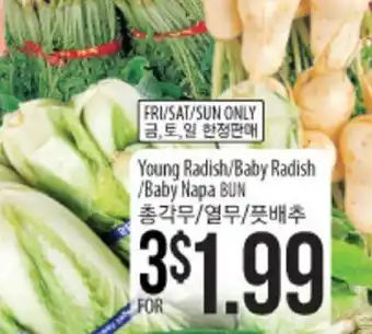 Hmart Young Radish/Baby Radish /Baby Napa BUN offer