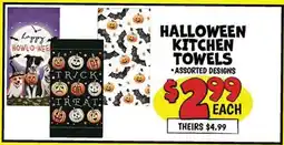 Ollie's HALLOWEEN KITCHEN TOWELS offer
