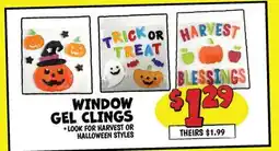 Ollie's WINDOW GEL CLINGS offer