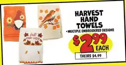Ollie's HARVEST HAND TOWELS offer