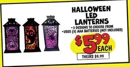 Ollie's HALLOWEEN LED LANTERNS offer