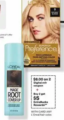 CVS L'Oreal hair color offer