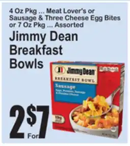 SuperFresh Jimmy Dean Breakfast Bowls offer