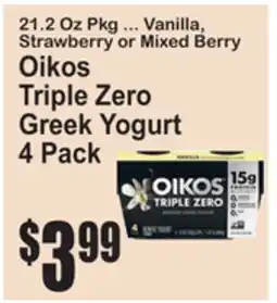 SuperFresh Oikos Triple Zero Greek Yogurt offer