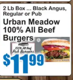 SuperFresh Urban Meadow 100% All Beef Burgers offer