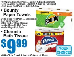 SuperFresh • Bounty Paper Towels • Charmin Bath Tissue offer