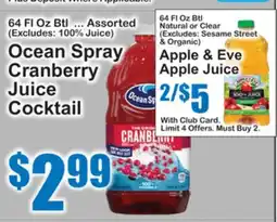 SuperFresh Ocean Spray Cranberry Juice Cocktail offer