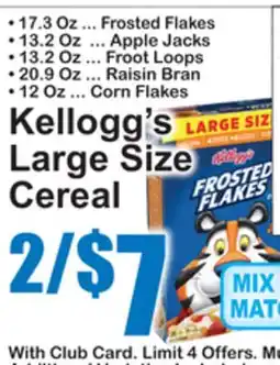 SuperFresh Kellogg's Large Size Cereal offer