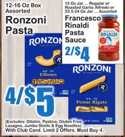 SuperFresh Ronzoni Pasta offer