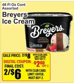 SuperFresh Breyers Ice Cream offer