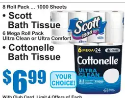 SuperFresh • Scott Bath Tissue • Cottonelle Bath Tissue offer