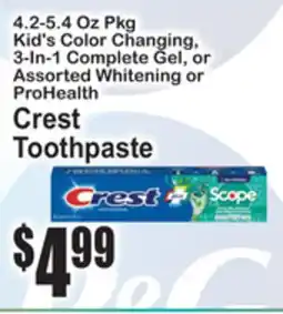 SuperFresh Crest Toothpaste offer