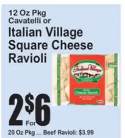 SuperFresh Italian Village Square Cheese Ravioli offer