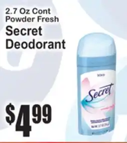 SuperFresh Secret Deodorant offer