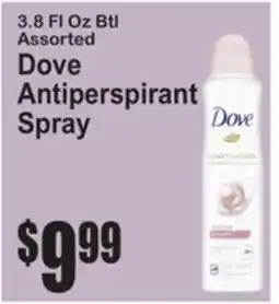 SuperFresh Dove Antiperspirant Spray offer