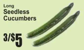 SuperFresh Long Seedless Cucumbers offer
