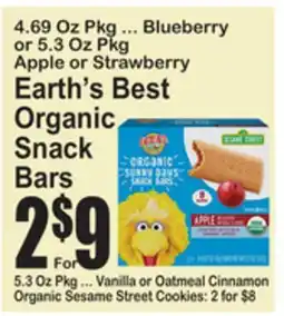 SuperFresh Earth's Best Organic Snack Bars offer