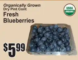 SuperFresh Organically Grown Dry Pint Cont Fresh Blueberries offer