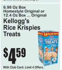 SuperFresh Kellogg's Rice Krispies Treats offer