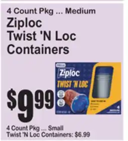 SuperFresh Ziploc Twist 'N Loc Containers offer