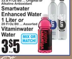SuperFresh Smartwater Enhanced Water 1 Liter or Vitaminwater Water offer
