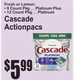 SuperFresh Cascade Actionpacs offer