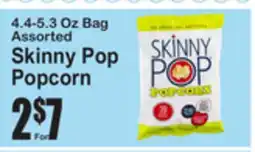 SuperFresh 4.4-5.3 Oz Bag Assorted Skinny Pop Popcorn offer