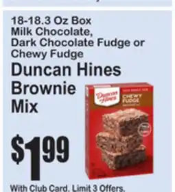SuperFresh Duncan Hines Brownie Mix offer