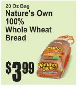 SuperFresh Nature's Own 100% Whole Wheat Bread offer
