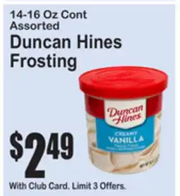 SuperFresh Duncan Hines Frosting offer