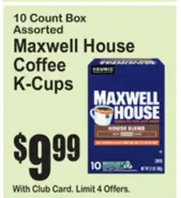 SuperFresh 10 Count Box Assorted Maxwell House Coffee K-Cups offer