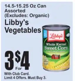 SuperFresh Libby's Vegetables offer