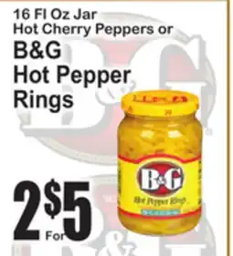 SuperFresh 16 Fl Oz Jar Hot Cherry Peppers or B&G Hot Pepper Rings offer