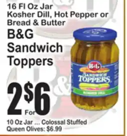SuperFresh B&G Sandwich Toppers offer