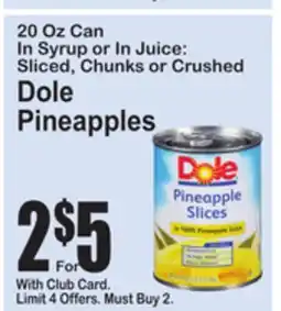 SuperFresh Dole Pineapples offer